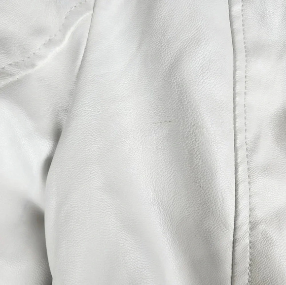 Superdown Faux Leather Moto Jacket White Womens Size XS. - Picture 7 of 9
